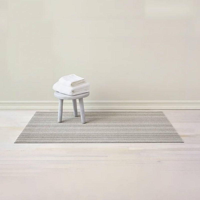 Chilewich Skinny Stripe Shag Doormat, Birch - Image 2